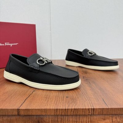 工厂P价 Ferragam菲拉格慕新款男士驾车鞋，一脚蹬百搭软皮乐福鞋清凉来袭！面料采用全进口牛皮，看得见的质感，重工车线，内里本染小牛皮，标配Logo牛皮垫脚