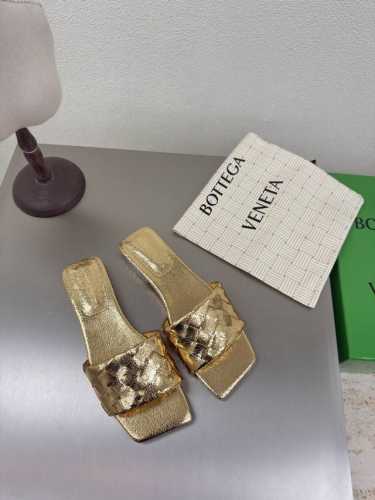 工厂p价p 顶级高端版本 代购品质 原版开发 Bottega Veneta2025Ss新品爆款夏季方头parco平底穆勒凉拖鞋 Bv新款全真小结编织装饰抢手大爆
