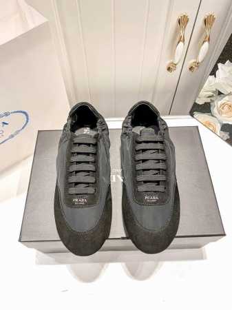 橙子出厂价p prada 普拉达2025新款 圆头系带平底休闲鞋 德训鞋 运动鞋 码数：35-40 - 点击图像关闭