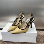 工厂p价p J'adior织带后空凉鞋 迪奥 Dior 春夏最新色Macrame 提花刺绣字母Logo高跟蝴蝶结拼色女鞋 市场顶级高端版本 材质：高温水溶电绣科