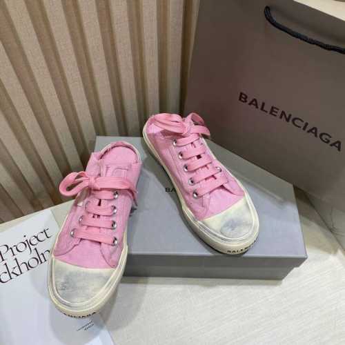 BALENCIAGA 巴黎世家休闲帆布小白鞋 半拖顶级战损版本 全部对版材料 颜色 paris sneakers灵感来源60年代硫化鞋.继续着demna