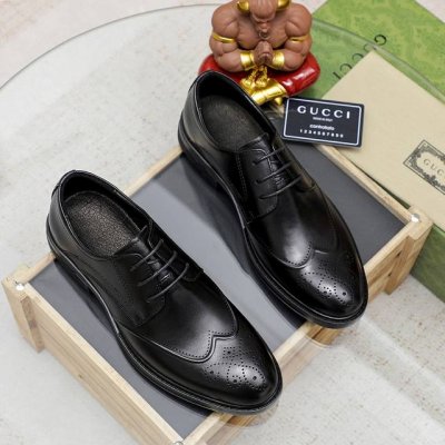 工厂p价 古驰 Gucci 官网男士商务正装皮鞋更新香港专柜同步新款完全一比一复刻出货专柜品质零差距0外均采用进口牛皮配原版五金扣皮内里制作 色 配码 38-4