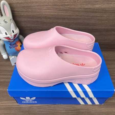顶级版本Adidas Originals Adifom Stan Smith Mule 防滑耐磨橡胶底 包头拖鞋 浅粉色。 货号: Ie0480 码数:36-4 - 点击图像关闭
