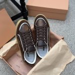 Miu Miu 24Ss 春夏 缪缪家 系带板鞋 系带厚底鞋休闲增高百搭潮小白潮鞋女 新出的‘舒适度真的让人一整个心都融化 鞋型整体都狠秀气不笨重 鞋面: 原版