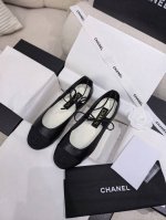 上新Chane* Coco小香2025新款羊皮绑带平底芭蕾舞鞋 玛丽珍女鞋 原单品质高版本经典重塑 梦幻升级罗缎轻覆鞋头 双C徽标跃然罗缎之上 鞋内外均选用上乘