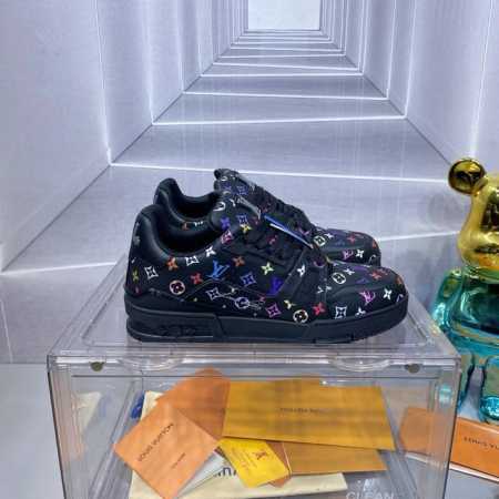 2025新款 代购品质Lv～路易威登 By Virgin Abloh最好看的运动鞋，驴牌力推新品，官网限定款复古篮球运动鞋！高帮低帮均花血本购入原版1:1精准复 - 点击图像关闭