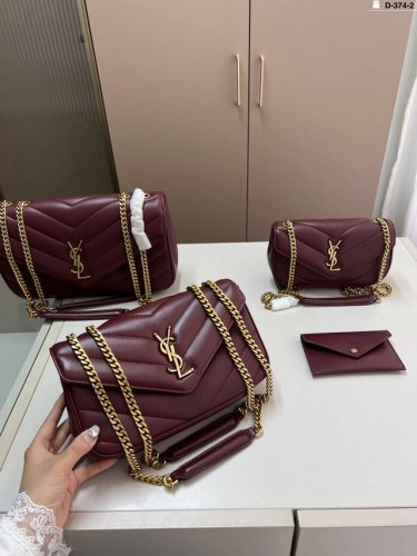 中 Ysl Loulou手袋 圣罗兰25早春Loulou款式强势回归 搭配滑动式链带可肩背可斜挎 D-374-2尺寸20×10 25×13 30×16