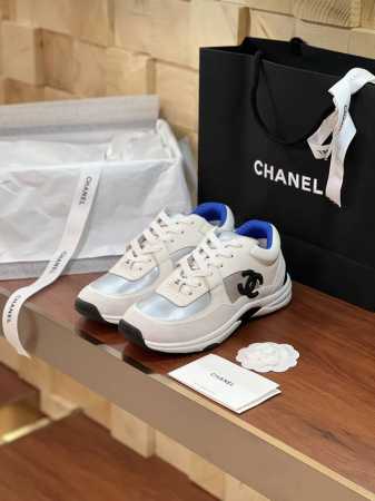 Chane 早春sneaker系列休闲鞋经典菱格运动鞋板鞋 火爆全球百搭神鞋 顶级原版复刻 老外订单精工手作高品质▲ 鞋面进口原版牛猄绒面皮泡棉内衬立体浮凸lo - 点击图像关闭