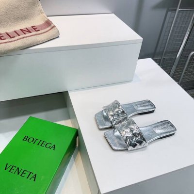 高品质出厂 顶级品质Bottega Veneta葆蝶家25春夏新款Bv Blink编织简易方头平底拖鞋系列 重工全真皮手工编织 简直Bv最新天花板啦 百搭春夏配