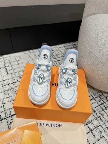 工厂价： Louis Vuiton 路易威登 24 新款 七夕限定 Lv Archlight系列拱桥底老爹鞋休闲厚底系带运动鞋 顶级版本原版购入开发做货 此款l