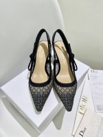 工厂价P J'ADIOR织带女鞋 Dior 迪奥 2024春夏走秀新款水晶鞋 bling...bling... CD明星同款水钻蝴蝶结方头字母logo刺绣高跟凉