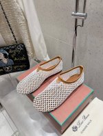 顶级版本 Loro Piana Lp针织网面平底芭蕾舞鞋 新品发售毛鞋｜鞋面采用 编制网纹制作工艺｜一比一复原专柜套包工艺，舒适，大方，轻便，百搭的一款平底芭蕾