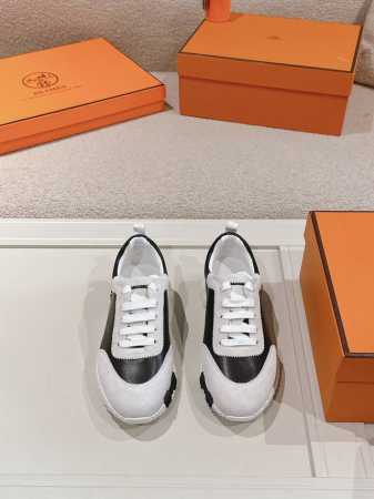 Hermes 皮面 ，情侣款，Size ：码数：35-44 45可订做 Hermes 爱马仕 顶级版本#经典情侣款 休闲运动鞋情侣款休闲之履运动老爹鞋结合高 - 点击图像关闭