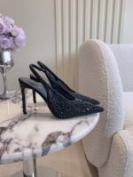出厂价 Ren* Caovill*重工满钻高跟鞋 bling bling精致逼人 堪称工艺品 面料进口高密度网纱 进口A级水钻 垫脚羊皮 意大利真皮大底 跟高9