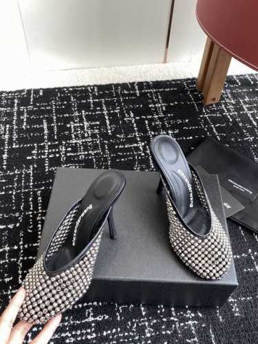 代购级 大王 25Ss 新款 Alexander Wang亚历山大王高跟鞋 女士奢侈品Alexande* Wang 原版1:1的 凹凸感带按摩的鞋垫配上注胶 L