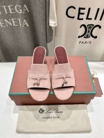 高版本出厂 高跟 Loro Piana* Lp 诺悠翩雅2025Ss春夏新款高跟拖鞋 市场顶级品质 极简高级大方～高级而舒适的气息～ 夏天当然就得美美哒～ 上脚