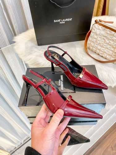 出厂 Saint Laurent 圣罗兰 Ysl新款尖头高跟凉鞋 高跟鞋 细跟单鞋 材质 漆皮 跟高 8Cm、10Cm 码数 34-40