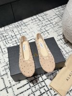 360 Alaia 25 新款网纱烫钻平底单鞋 原版购入法国一线奢侈品牌Alaia 阿莱亚24Ss法式仙女芭蕾舞平底跳舞鞋 面料：原版进口网纱烫钻 大底：原版真