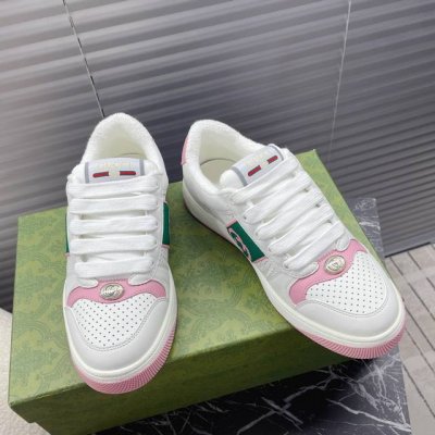 gucci~~最新情侣款网眼运动鞋 休闲鞋 小脏鞋 zp开发纯原版本 金属双G水晶圆柱形标 Gucci原版纹织带 原版钢印牛皮面料 原版毛巾布里细腻柔软更舒适透