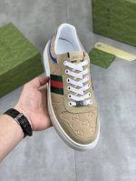 工厂p价p 实价 古奇Gucci 官网最新款休闲时尚男鞋 爆款版型简洁大气 潮男专属.独有的官网最新品牌双G素元素古奇原版装饰 时尚又大方 面料原版磨砂小牛皮全