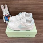 顶级版本Off-White Out Of Office 低帮滑板鞋情侣款白薄荷绿。 Off-White箭头符号、Ziptie 标签、1Ogo印花等经典元素皆在此