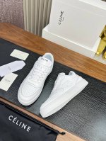 女款 ，男款400。Celine.2025年Celine赛琳 Block Triomphe 运动鞋 Block Triomphe牛皮革坡跟运动鞋厚底小白鞋 鞋后