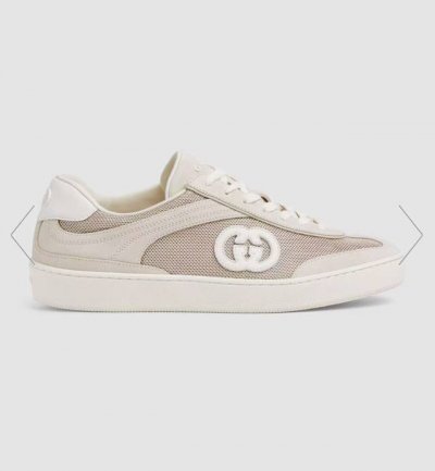 Gucc*古驰德训鞋24Ss春夏新品 情侣款运动鞋出货 这款运动鞋设计灵感源自意大利海岸的夏日风情和海滩俱乐部 低调内敛的互扣式双G巧妙呼应贯穿该系列的含蓄设计