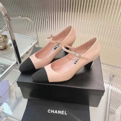 出厂价 size: 35-40 41订做不退不换 CHANEL 24P 早春新款斜方头高跟鞋单鞋 高版本一字带 尖方头 拼色玛丽珍鞋 小香家今年最火的两款鞋 就