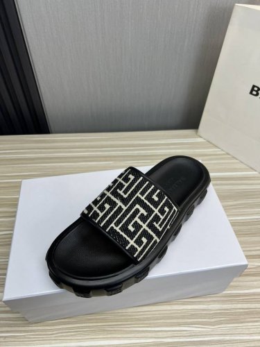 工厂P价 巴尔曼.男拖鞋官网一比一制作 38-45码 45 46 订做！全真皮拖鞋 面牛皮压花，内里羊皮原版大底