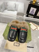 羊毛款Gucci 马衔扣穆勒鞋 顶级版 购买两双原版拆皮拆骨一比一还原，所有细节 材质 舒适度 全部跟原版一样了 复刻度98%。码数：35-41 41定做不退换