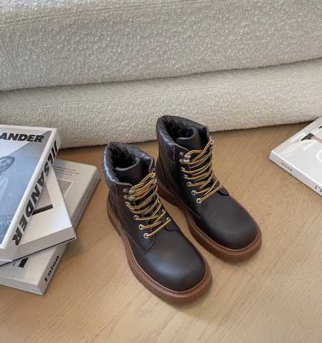 顶级品质 Bottega Veneta ss24 new arrival～ Bv 2024秋冬新款｜编织系带厚底马丁靴 葆蝶家Bottega Veneta BV