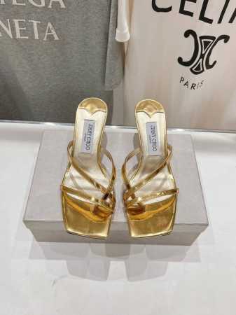 高版本出厂 JIMMY CHOO*｜JC 吉米周2025ss新款简约小猫跟拖鞋高跟鞋 原版套楦，完美的线条，简约大气上脚显气质粗跟舒适百搭，还能拉长双腿显高显瘦 - 点击图像关闭
