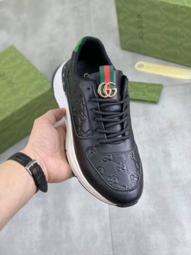 工厂p价p 实价 古奇Gucci 官网最新款休闲时尚男鞋 爆款版型简洁大气 潮男专属.独有的官网最新品牌双G素元素古奇原版装饰 时尚又大方 面料原版小牛皮全进口