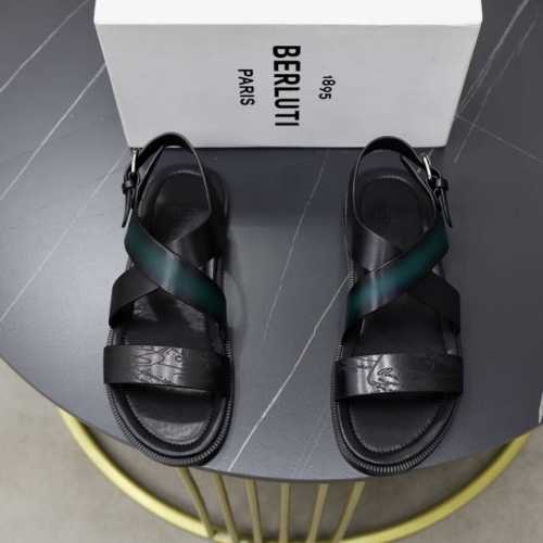 出厂价： Berluti 布鲁提 顶级手工上色牛皮男士拖鞋！ 全手工制作！有装饰的sifnos Scritto图纹皮革拖鞋！官！采用进口皮胚古法上色改色处理 鞋
