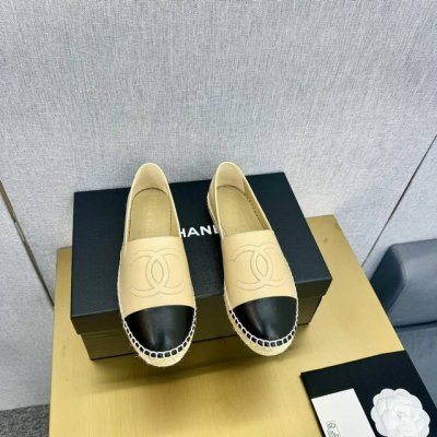 p直销 Chan E*L 新配色香奈儿官网同步 渔夫鞋 专柜原版开发，正品工艺，手工折边后缝合，纯手工缝马克线，鞋正中的双C Logo点缀恰到好处，简约大方.