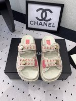 Chanel新款半拖沙滩鞋 高版本出货 上脚舒适超显腿型 夏季出行旅游必备单品 高密度编织鞋面 羊皮垫脚 原版开模大底 Size: 35-39 40 41订做