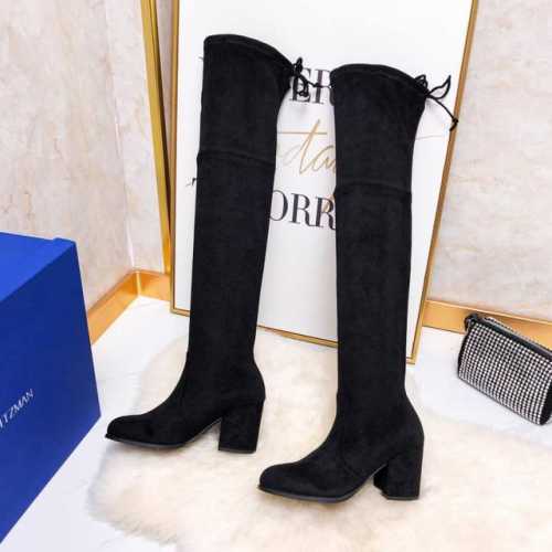 STUART WEITZMAN SW高版本八个跟高有绒里 厂价: 经典后系带麂绒弹力靴长靴系列、刘涛、小辣椒 、杨幂、唐嫣。等众多明星网红同款！ 材质细节 整只