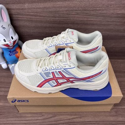 顶级版本Asics Gel-Contend 4 亚瑟士 轻便舒适防滑耐磨 米红低帮跑步鞋。 货号: T8D4Q-118 包装:全套得物配件毒盒配纯棉袜子一副。