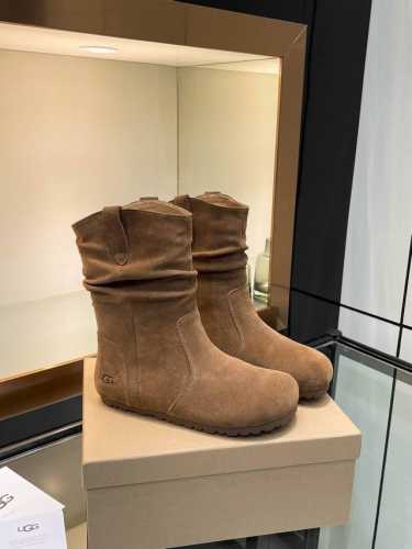 出厂 、ugg.今年真的鲨疯了 堆堆勃肯褶皱短靴 韩版复古软fufu雪地靴 被可爱到了 泰乖了 内里羊毛材质保暖 靴筒堆堆褶皱显瘦+1 size：35-40 4