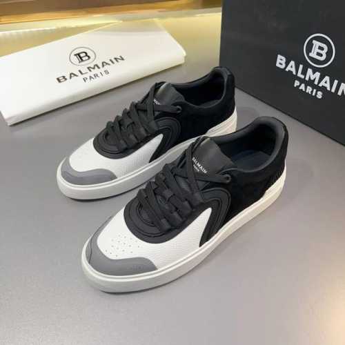 Balmain 巴尔曼 B-East新款猫爪球鞋，男士低帮运动鞋，潮流爆款 未来科技感十足 ，购买原版1:1完美复刻！进口牛皮打造，质感满满，Balmain是一