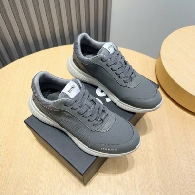工厂P Boss 新款男仕运动鞋 知名运动品牌新款隆重上市 以奢华高端设计出货 鞋面原版皮革制作 羊皮垫脚 叠层设计鞋面线条感层次分明，轻质橡胶大底。轻奢风格，