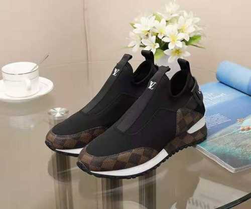 女码 男码 弹力布3A莱卡系列LOUIS VUITTON 路易威登 男女款运动鞋，官网同步1：1复刻，鞋面采用高密度莱卡弹力布拼牛皮，橡胶组合大底，底厚2cm内