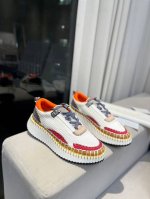 2024春夏chloe 克洛伊nama Sneaker彩虹系列运动鞋、容祖儿和孙怡宋茜明星同款、原材料是可再生物料制作、全手工缝马克线、肉眼可见皆是手工制造、环