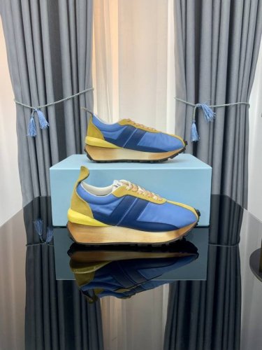 出厂 高版本，颜色齐全 Lanvin 浪凡情侣款男码女码春夏最新颜色，复古休闲慢跑鞋，原版开发，套楦工艺。 面料：尼龙+牛皮， 垫脚：牛皮 码数： 尺码：35-