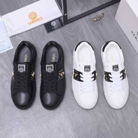 调工厂p价 男装男鞋 运动原单商品商标 Versace 范思哲 休闲板鞋 正码码数: 38-44 商品材料 精选牛皮鞋面 羊皮内里 原版大底 - 点击图像关闭