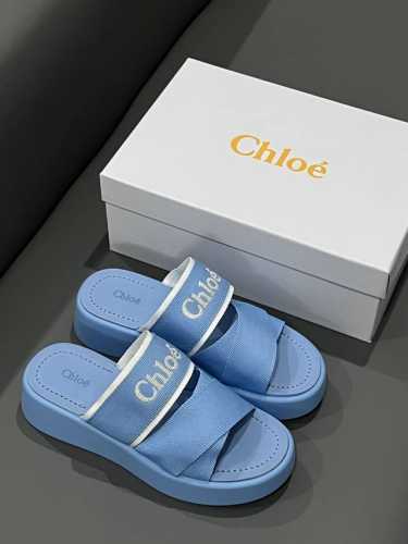 橙子出厂价 Chloe 克洛伊 初夏新款 交叉带厚底凉拖鞋 材质：布面 底厚：5CM 码数：35-42