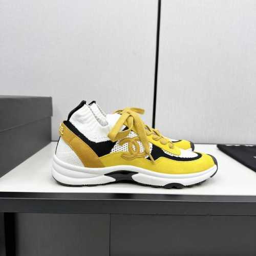 顶级版本 35-40 41 42定做不退换 小香C家SS早春新款粉色方格毛呢绿色毛呢拼接休闲运动鞋 Chan*l经典款又玩出了新花样 新一季的休闲鞋配色都很好看