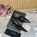 代购级别YSL 圣罗兰 SS2024夏季新品 走秀款高跟凉鞋 2024全新春夏系列后带方扣高跟凉鞋 ！ 尖头高跟拖鞋淡淡的夏日里怎么少得了一双仙女鞋 各种小裙子
