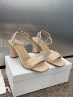 工厂价 迪奥 Dior Dway 春夏最新款高跟电绣拼色凉鞋 CD字母logo明星同款一圈带鱼嘴露趾女鞋 材质：原版定制高温水溶电绣科技面料 进口小牛皮+水染羊