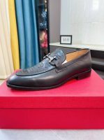 出厂价p 牛里 Ferragamo 菲拉格慕最新男士商务皮鞋官网原版1:1开模头层采用意大利进口牛皮奢华牛皮内里，柔软舒适高端大气，高品味男士首选38-44 4